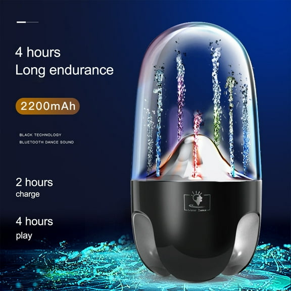 Back to School Supplies Dqueduo Electronics Water Dancing Speaker Portable Speaker Led Colorful Night Lights & Water Fountains Show Bluetooth Speaker Also Compatible With TF Card 90ml on Clearance