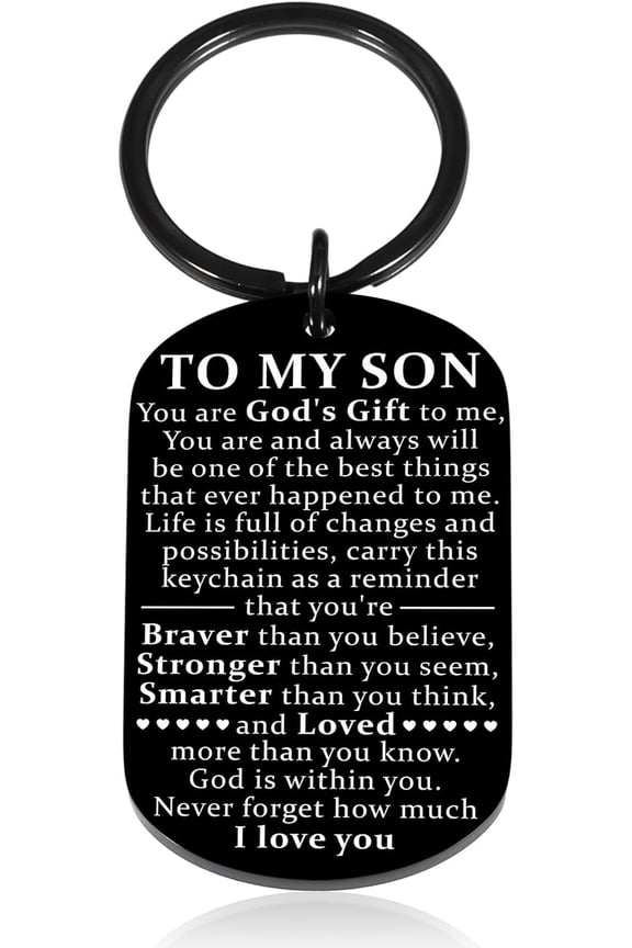 Back to School Supplies, First Day of School Gifts for Kids, Son Birthday Gift from Mom Dad, Young Men Gift Age 20s, 16th 18th Birthday Idea, Sons Keychain from Mom, Adult Sons Ideas