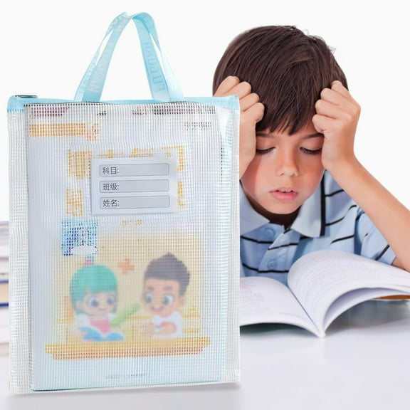 Back to School Supplies, InsCrazy File Organizer, A3 Thick Document Bag Transparent Test Paper Storage Bag Art Paper Storage Bag A4 Material Storage Tote Bag