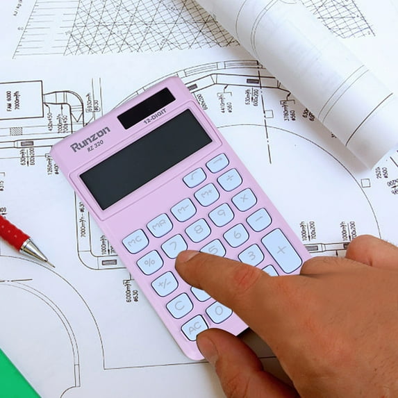 Back To School Supplies Sale,Calculators for School,Calculators Desktop,Basic Office Calculators,Solar Powered Calculator,Large Display Buttons Clear Large LCD Display for Office School Business