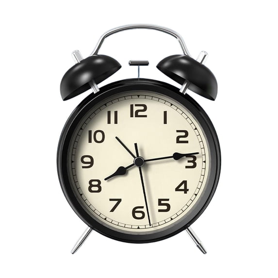 Back to School Supplies,Twin Bell Alarm Clock Extra Loud Battery Operated Alarm Clock for Heavy Sleepers Students Bedroom Desk Vintage Style Table Clock