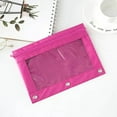 thumbnail image 1 of Back to School Supplies Under $1 FAMTKT Three-hole Pencil Case Single Zipper Transparent PVC Document Storage Bag Detachable Folder Large Capacity Pencil Case 9.8 x 7.1in, 1 of 3