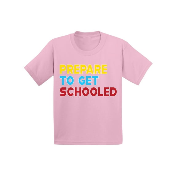 Back to School Toddler Shirts for Kids Prepare to Get Schooled T Shirt Boys T Shirts School Theme Clothing Girls Toddler Shirts Funny School Gift for Children