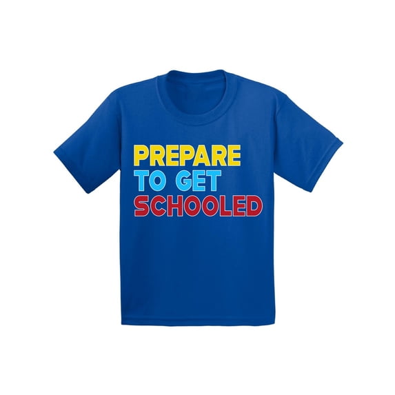 Back to School Toddler Shirts for Kids Prepare to Get Schooled T Shirt Boys T Shirts School Theme Clothing Girls Toddler Shirts Funny School Gift for Children