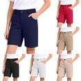 thumbnail image 1 of Back to School Uniform Jeggings for Girls Shorts For Girls With Functional Pockets School Shorts For Girls Pants Basic Boy's Short Pants Blue 15-16 Years, 1 of 8