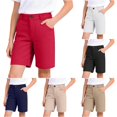 thumbnail image 1 of Back to School Uniform Jeggings for Girls Shorts For Girls With Functional Pockets School Shorts For Girls Pants Basic Boy's Short Pants Red 7-8 Years, 1 of 8