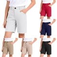 thumbnail image 1 of Back to School Uniform Jeggings for Girls Shorts For Girls With Functional Pockets School Shorts For Girls Pants Basic Boy's Short Pants White 11-12 Years, 1 of 8