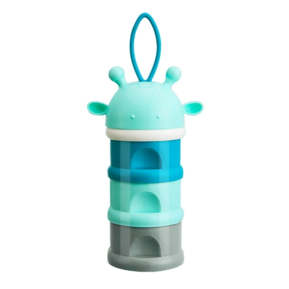 Back To School! Yhmxh Baby Formula Dispenser, Portable Baby Milk Powder Formula Dispenser, Non-Spill Stackable Baby Feeding Travel Storage Container, BPA Free, 4 Compartments(Green)