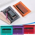 thumbnail image 1 of FAMTKT Pencil Pouch Three-Hole Pencil Case Zipper Transparent Pvc Document Storage Bag Detachable Folder Large Capacity Pencil Case Pen Case on Clearance, 1 of 9