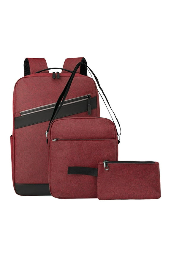 Travel Backpack Business Three Piece Backpack for Men Large Capacity Spliced Student School Bag and Fashionable Computer Bag Three Piece Laptop Backpack Set