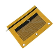 Back to School savings kladzum Pencil Pouch for 3 Ring Binder, 9.8x7.48in Oxford Cloth Eyelet Binder B5 Office Storage File Bag with Three Holes Single And Double Zipper Pen Bag