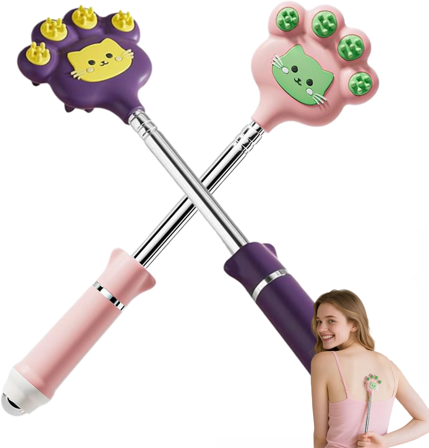 Back Scratcher - 59cm/23.23inches Extendable Stainless Steel Scratching ...