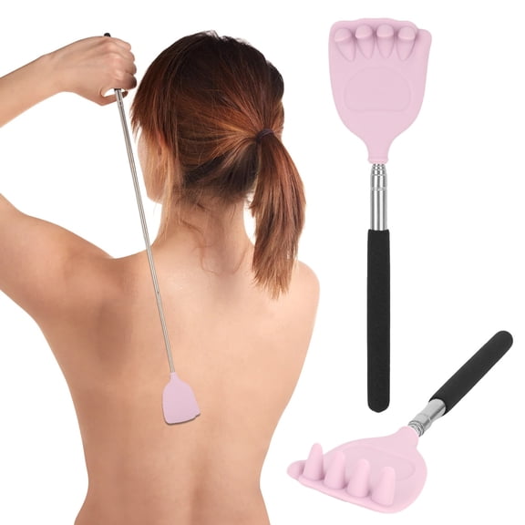 Back Scratcher for Adults | Back Scratcher Extendable Silicone Bear Massager, Back Itch Relieve | Extendable Scratcher for Men Women Portable and Lightweight (B)