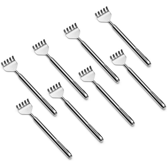 Back Scratcher Extendable, Metal Portable Telescopic Backscratchers 8 Pack