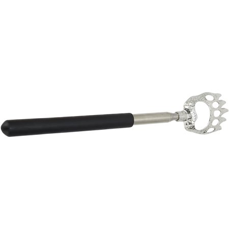Back Scratcher,Telescoping Back Scratcher Household Steel Extendable Stainless Back Scratcher Massager Hand Massager Backslap with Rubber Handles (Black)