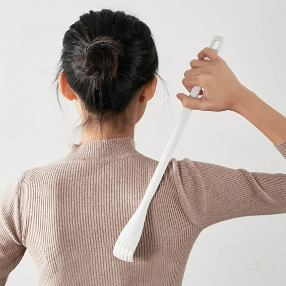 Back Scratcher for Itch Relief 17 Inch Sturdy Polyester Handle for Cleaning Supplies (White) ,Hulucky