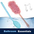 thumbnail image 1 of Back Scrubber and Body Lotion Applicator, Loofah Long Handle Bath Brush, Mesh Sponge On a Stick for Shower Men Women Kids Elderly, Exfoliating Scrub Bathroom Accessories for All Kinds of Skin, 1 of 8