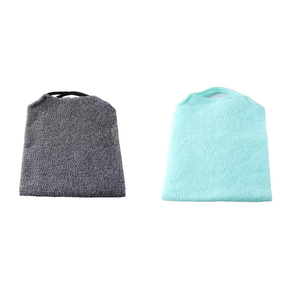 Back Scrubber with Handles Exfoliating Nylon Extended Length, Stretchable Pull Strap Washcloth for Body Cleansing Skin Massage Shower for Women Men, 2PCS