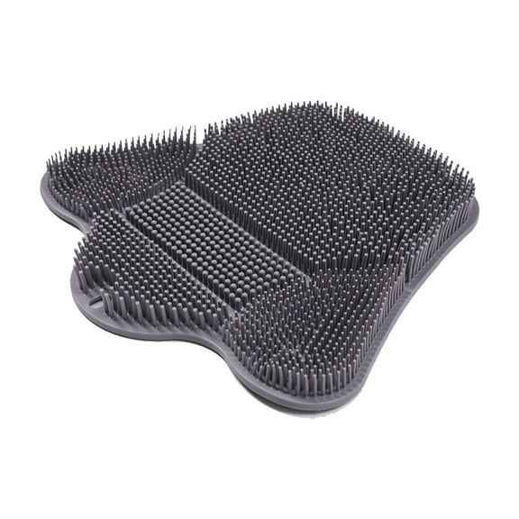 Back Scrubber Hands-Free for Shower. Easy to Clean Big Flat Silicone Back Washer Foot Massager Body Brush Replace Loofah Sponge. Stick to Wall to Scrub, Hang on Hook to Dry