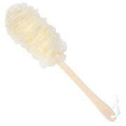 Back Scrubber for Shower,Long Handle Scrub Brush for Shower with Loofah on a Stick, Loofah Sponge Brush Exfoliating Body, Bath Mesh Sponge for Back Use, Bathing Accessories Body Brushes (White)