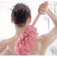 thumbnail image 1 of Back Scrubber for Shower, Loofah Long Handle Back Scrubber Shower Brush BodyExfoliating Sponge Soft Mesh Bath Brush with Hanging Rope Bathroom Accessories Pink, 1 of 6