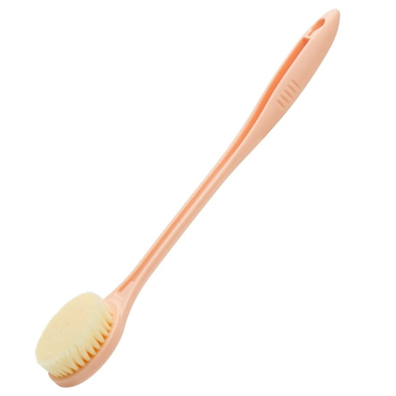 Back Scrubber for Shower with Soft Bristles, Long Handle Shower Brush Improve Skin's Health,Bath Body Brush for Men Women Elderly,Body Exfoliator for Wet or Dry Brushing-Pink