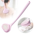 thumbnail image 1 of Back Scrubber for Shower Long Handle Body Brush 16.54 Inch Soft Bristle Bath Brush Non-Slip Grip Pink 1 Pack, 1 of 7