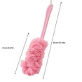thumbnail image 1 of Back Scrubber for Shower, Loofah Long Handle Bath Body Brush, Soft Nylon Mesh Back Cleaner Washer, Exfoliating Scrub Cleaning Tool for Adults （Pink）, 1 of 8