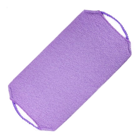 Back Scrubbers,Exfoliating Body Scrubber Nylon Bath Towel Shower Back Washer Exfoliating Washcloth Rear Scrub Durable Stretchable Pull Strap Wash Cloth Scrub(Purple W7"*L16"-15")from ANMUYUM