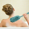 thumbnail image 1 of Back Scrubbers for Shower,16.5Inch Blue Loofah Long Handle Bath Bodys Brushs,Exfoliating Bodys Scrubs,Back Cleaners Tools,Soft and Delicate,Easys to Use,for Shower or Bath, 1 of 6