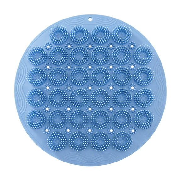 Back Scrubbing Brush for Shower with Suction Buttons and Bath Massage Pad for Cleaning Back Elbow - Silicone Material for Easy Self-Ccrubbing