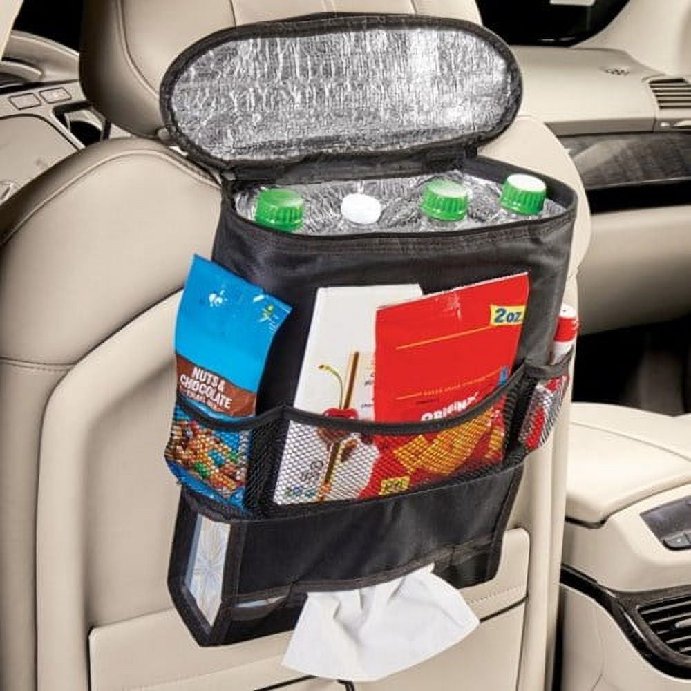 Fronttech Car Seat Back Organizer, Auto Seat Multi-Pockets Travel Storage  Bag, Insulated Car Seat Back Drinks Holder Cooler, Storage Bag Cool Wrap