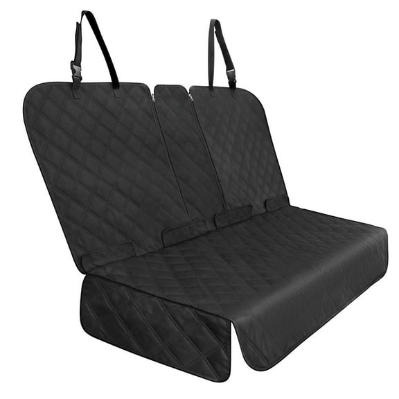 Back Seat Cover 60/40 Split Bench for Large SUVs,Trucks- 900D Waterproof Non Slip Car Seat Protector Great for Messy Kids and Drooling Pet Dogs(Black)