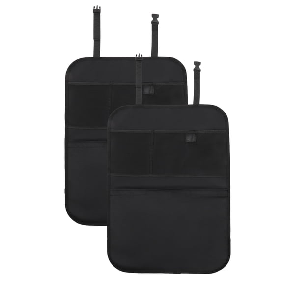Back Seat Cover for Kids Extra Large - 2 Pack with Multi Pocket Storage Organizer - Back Seats Protector for Upholstery from Dirt, Mud, Scratches - Waterproof Car Seat Protector for Kids