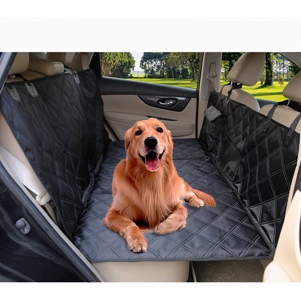 Back Seat Extender for Dogs, Dog Car Seat Cover Hard Bottom for Back