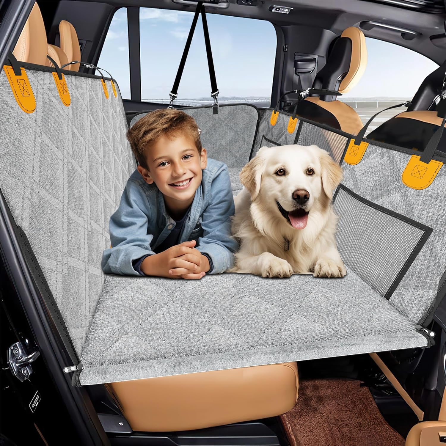 Back Seat Extender For Dogs, Dog Car Seat Covers, Hard Dog Bed Pet