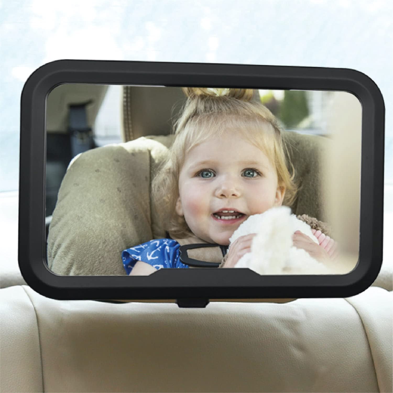 Back Seat Mirror Premium Shatterproof Baby Mirror for Car, Wide Angle