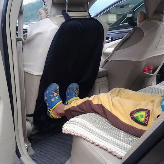 Back Seat Protector for Kids Feet | Premium Waterproof Kick Mats | Durable Black Backseat Cover for Child to Protect from Dirt, Mud & Scratches | Automotive Travel Accessories