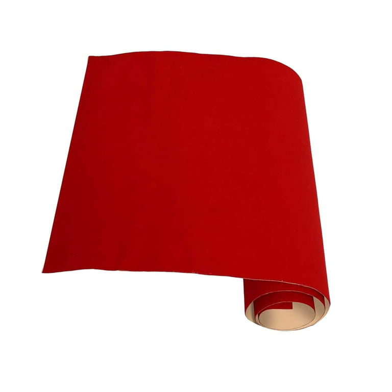 SM SunniMix Back Self Adhesive Sheet Felt Velvet Velour Fabric Craft Sticker Red, Size: One Size