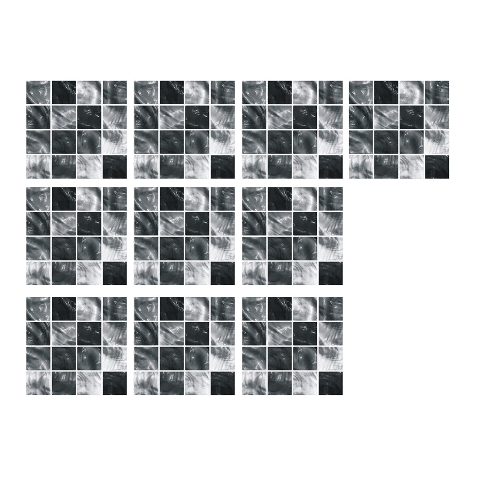 Back Splash Stick On Tiles For Kitchen 10pc 3D Crystal Tile Stickers