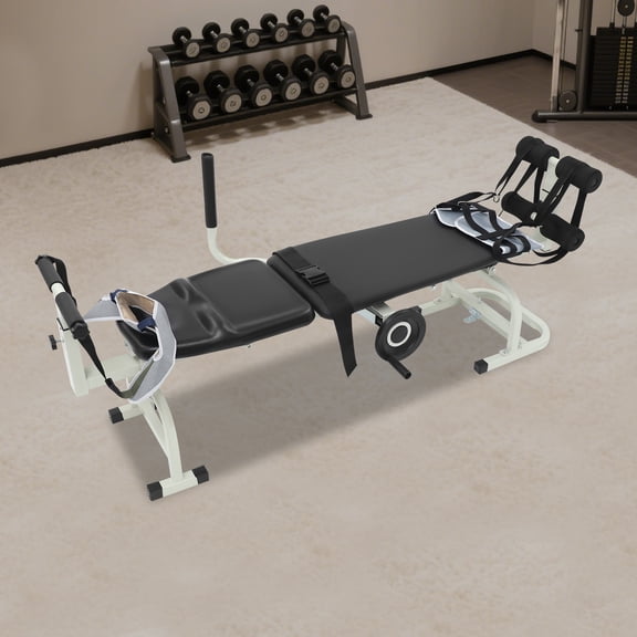 Back Stretch Bench, Multifunctional Neck Stretcher Cervical Stretch Device, Cervical Lumbar Traction Bed