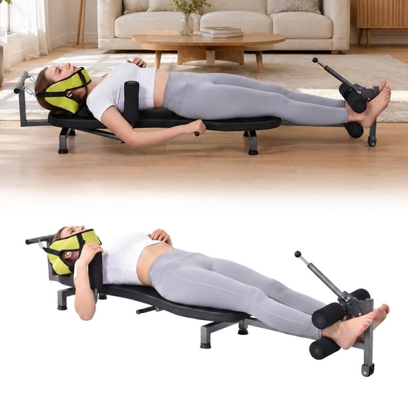 Back Stretch Decompressions Bench- Inversion Table Workout Bench for Lower Back Pain Relief Without Going Upside Down - 330 lbs Weight Capacity