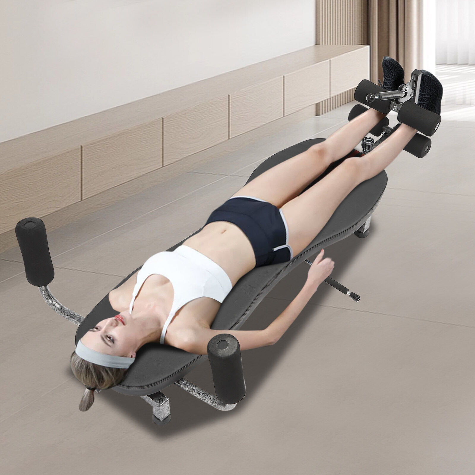 Back Stretch Machine Home Gym Lumbar Spine Traction System Ligament Stretcher Walmart