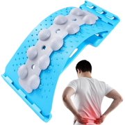 Back Stretcher | 4 Level Adjustable Lumbar Support Board | Built-in Massage Point, Back Cracker for Home, Car, Office, Gym, Yoga