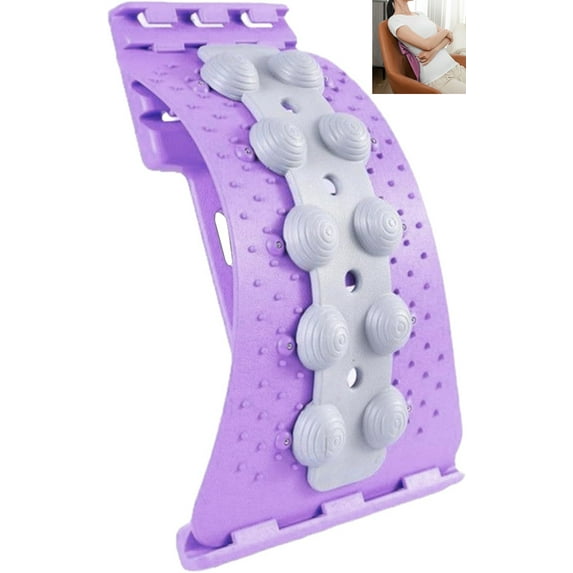 Back Stretcher - 4-Level Lumbar Support Board, Adjustable Back Cracking Device, Backs Stretching Board, Manual Massagers for Spinal Correction Muscle Shoulder Nerve Relaxation Slouching Prevention