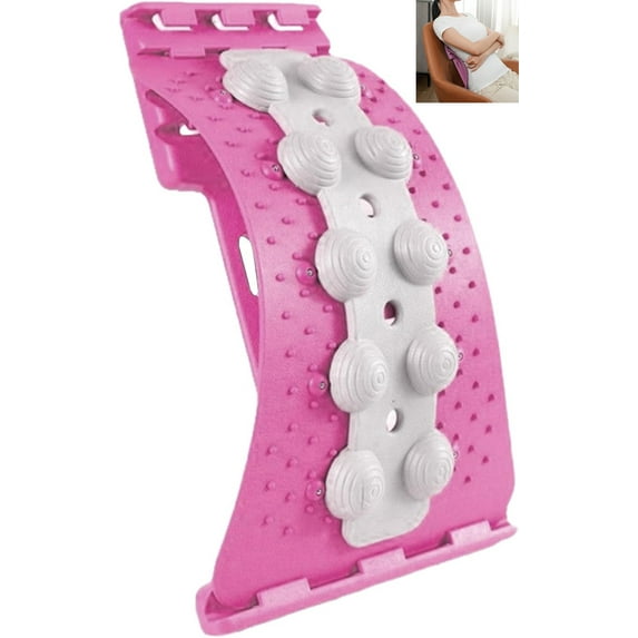 Back Stretcher - 4-Level Lumbar Support Board, Adjustable Back Cracking Device, Backs Stretching Board, Manual Massagers for Spinal Correction Muscle Shoulder Nerve Relaxation Slouching Prevention
