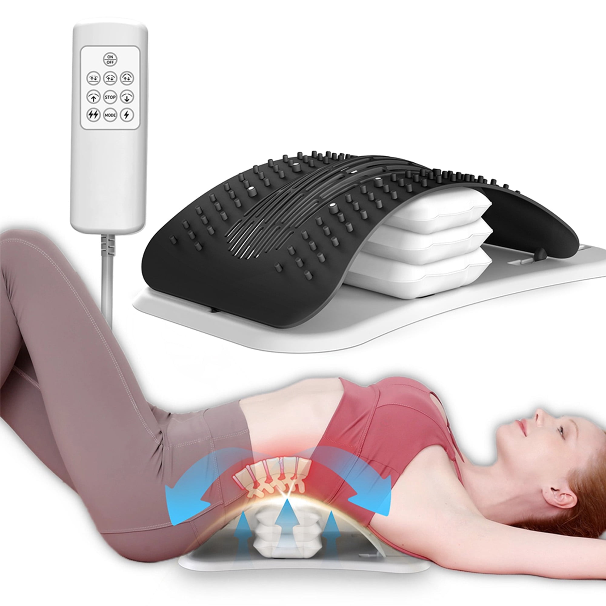 Back Stretcher, Electric Lumbar Traction Device with Dynamic Airbag, 15 ...