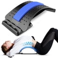 thumbnail image 1 of Back Stretcher for Lower Back Pain Relief, 4 Level Adjustable Lumbar Back Cracker Board, Back Cracking Device, Back Massager for Scoliosis, Spine Decompression and Lumbar Decompression(Black), 1 of 7