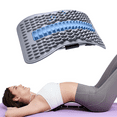thumbnail image 1 of Back Stretcher for Lower Back Pain Relief, 4 Level Adjustable Lumbar Back Cracker Board, Back Cracking Device, Back Massager for Scoliosis, Spine Decompression and Lumbar Decompression(Grey&Blue), 1 of 9