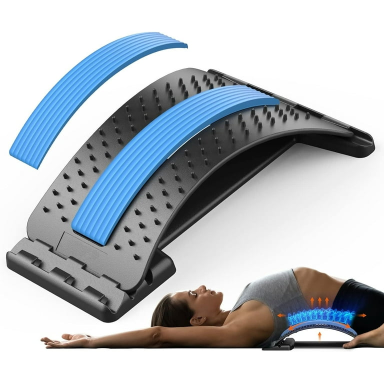 Back Stretcher Spine Upper Lower Back Pain Relief Cracker Device Lumbar  Massager